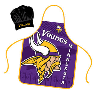 Vikings NFL Apron and Chef Hat Set