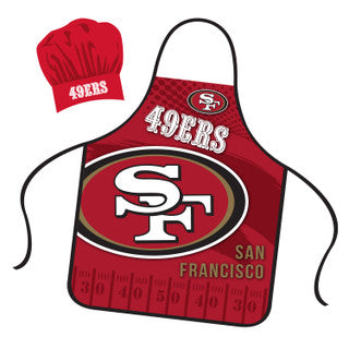 S.F. 49ers NFL Apron and Chef Hat Set