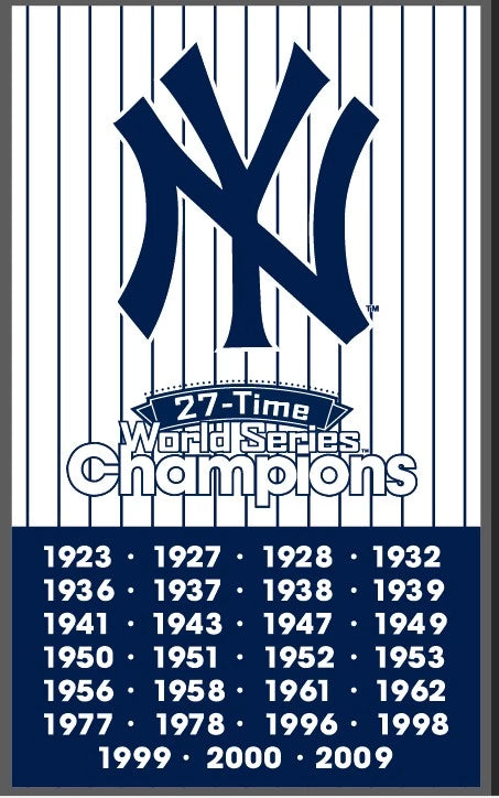 YANKEES CHAMPIONSHIP FLAGS