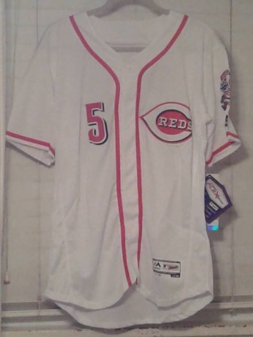 Reds Bench WHITE BUTTON UP JERSEY