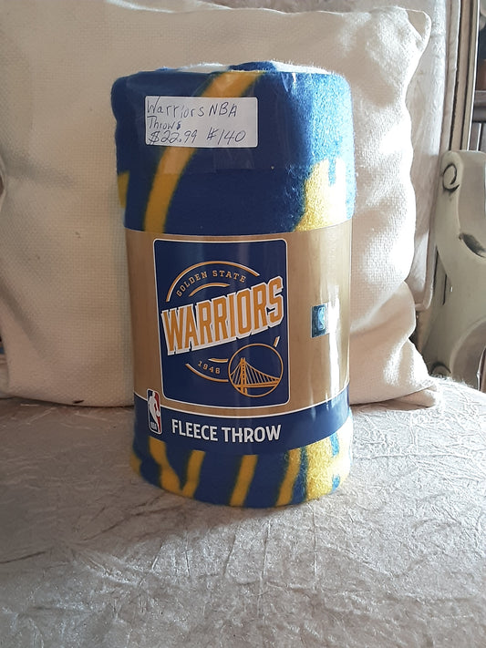 WARRIORS NBA FLEECE THROW