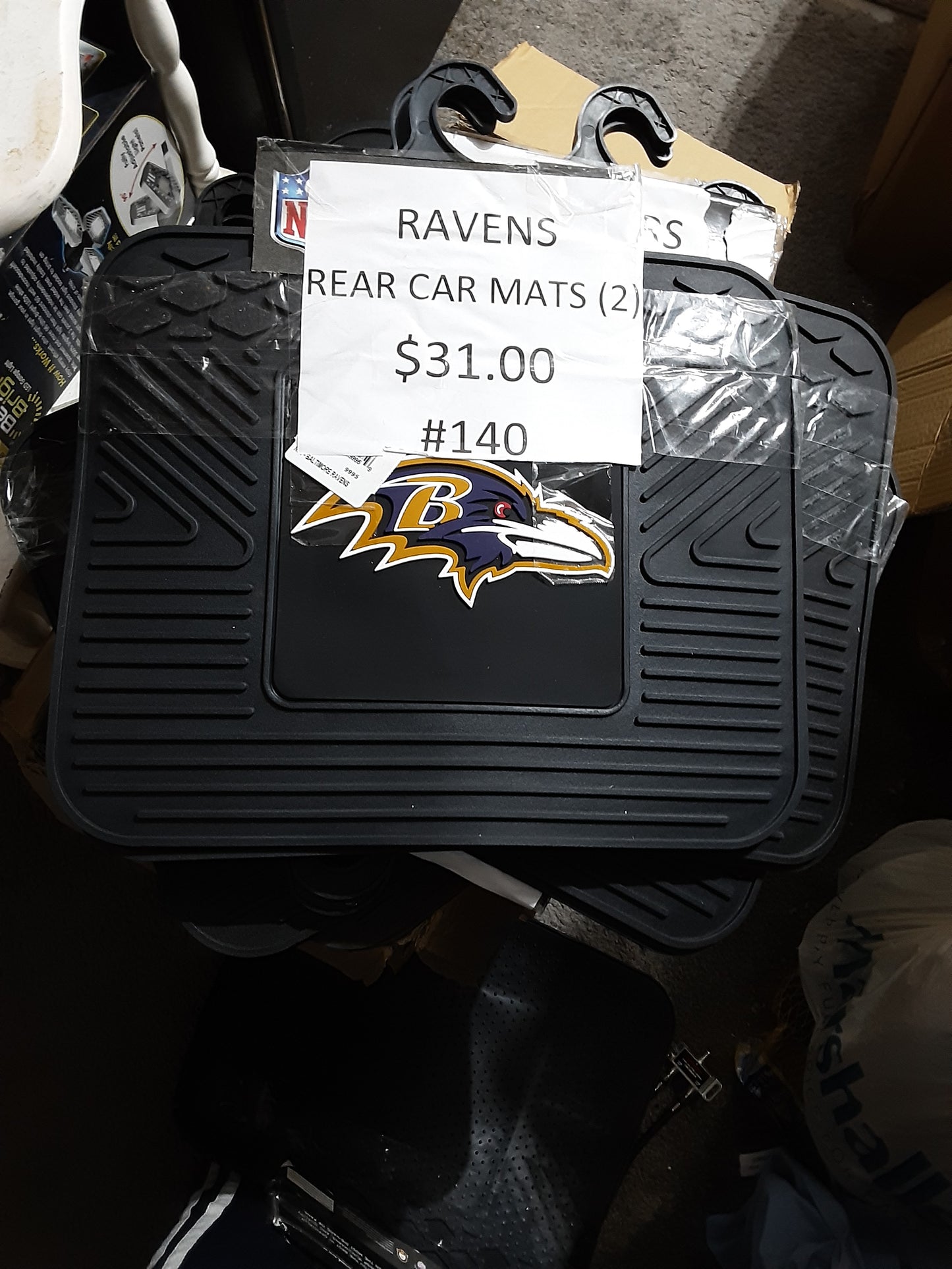 RAVENS REAR NFL Set of 2 Heavy Duty Car Mats