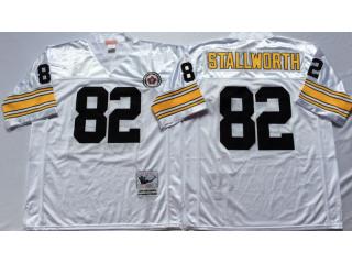 Steelers Stallworth White Retro Jerseys