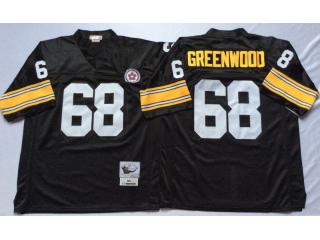 Steelers Greenwood Black Retro Jerseys