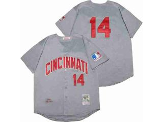 Reds Rose MLB Grey throwback Jersey