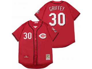 Reds Griffey MLB Red Throwback Jersey