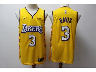 Lakers Davis NBA Yellow Jersey