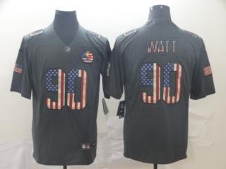 Steelers Watt GREY AMERICAN FLAG JERSEY