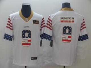 BREES WHITE AMERICAN FLAG JERSEY