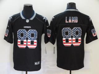 Dallas Lamb Black AMERICAN Flag Support The Troops Jerseys