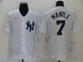 MANTLE MLB WHITE PINSTRIPE JERSEY