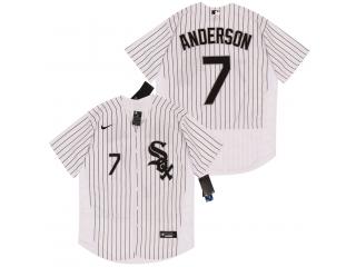 White Sox Anderson MLB white Pinstripe Jersey