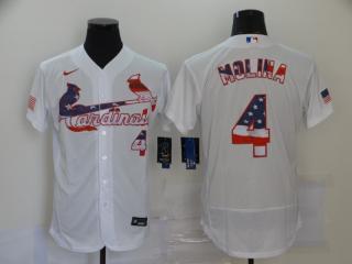 MOLINA MLB WHITE AMERICAN FLAG JERSEY