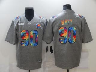 Steelers Watt Legend Hemp Grey Rainbow Jerseys