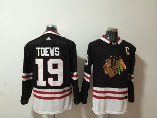 BLACKHAWKS TOEWS NHL BLACK WITH WHITR TRIM JERSEY