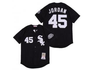 White Sox Jordan Retro MLB Black Throwback Jersey