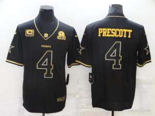 Dallas Prescott Gold Word Retro Jerseys