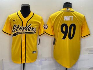 WATT CUSTOMIZED YELLOW BASEBALL JERSEY