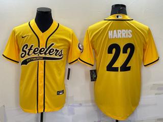 HARRIS YELLOW CUSTOMIZED BASEBALL JERSEY