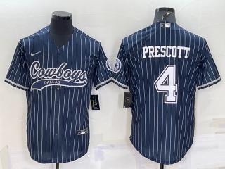 PRESCOTT BLUE PINSTRIPE BASEBALL JERSEY
