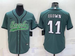 BROWN GREEN BASEBALL JERSEY