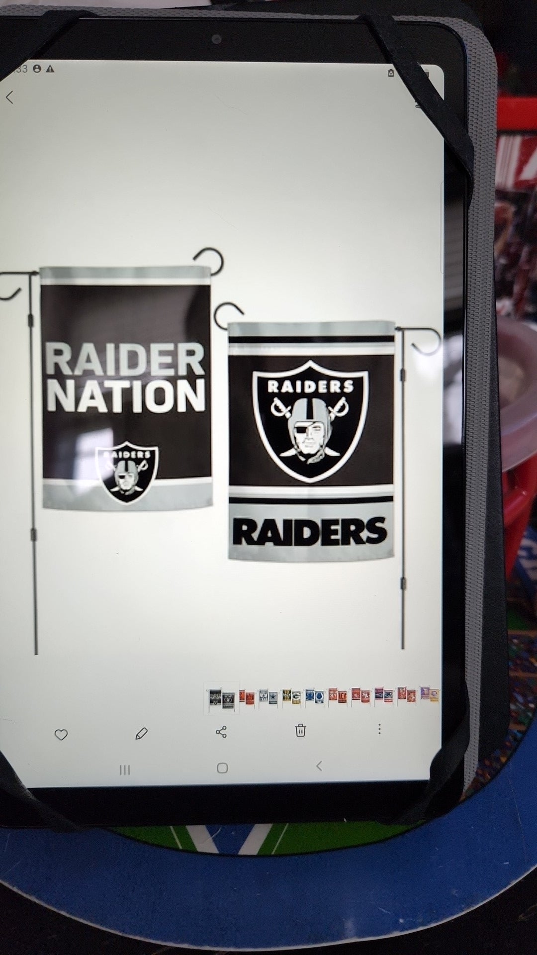 RAIDERS GARDEN FLAG